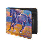 Sunset Horse Painting Print Bifold Wallet