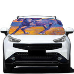 Sunset Horse Painting Print Car Windshield Snow Cover