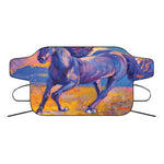 Sunset Horse Painting Print Car Windshield Snow Cover