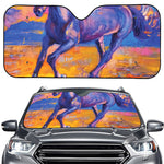 Sunset Horse Painting Print Car Windshield Sun Shade