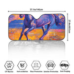 Sunset Horse Painting Print Car Windshield Sun Shade