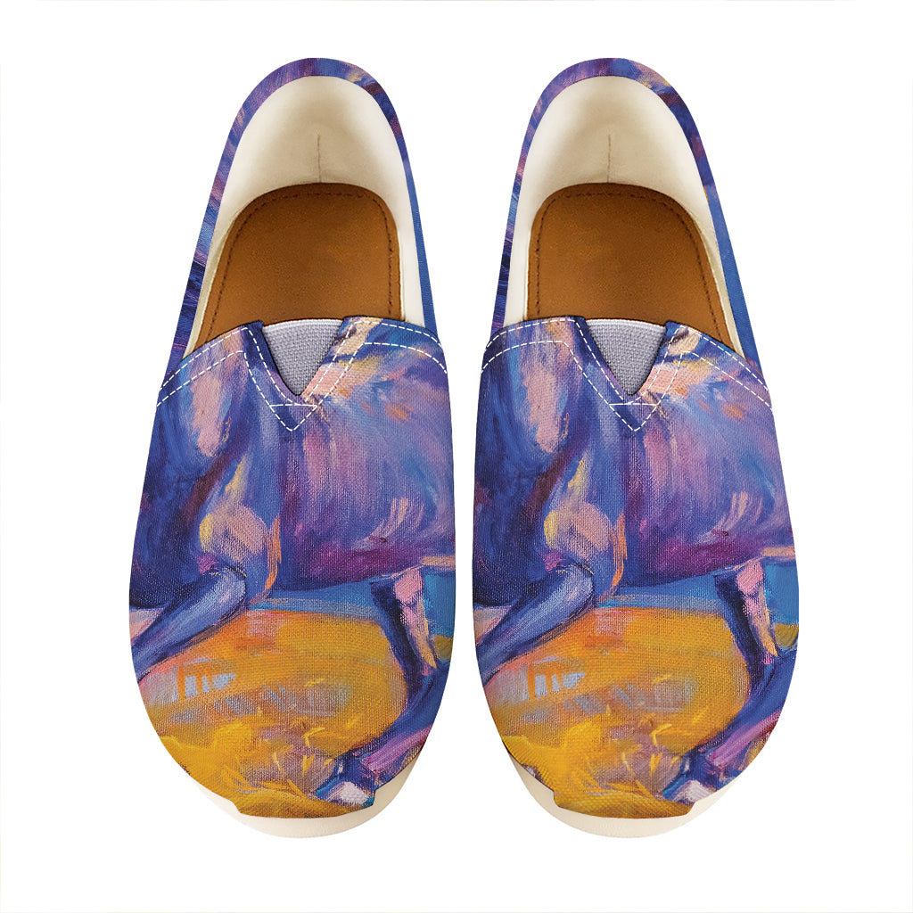 Sunset Horse Painting Print Casual Shoes