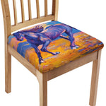 Sunset Horse Painting Print Chair Cushion Cover