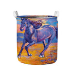 Sunset Horse Painting Print Collapsible Laundry Basket