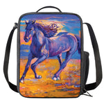 Sunset Horse Painting Print Crossbody Lunch Bag
