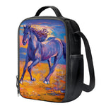 Sunset Horse Painting Print Crossbody Lunch Bag