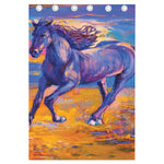Sunset Horse Painting Print Curtain