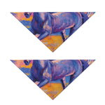 Sunset Horse Painting Print Dog Bandana