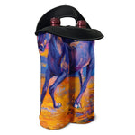 Sunset Horse Painting Print Double Neoprene Wine Tote