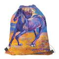 Sunset Horse Painting Print Drawstring Bag