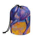 Sunset Horse Painting Print Drawstring Makeup Bag