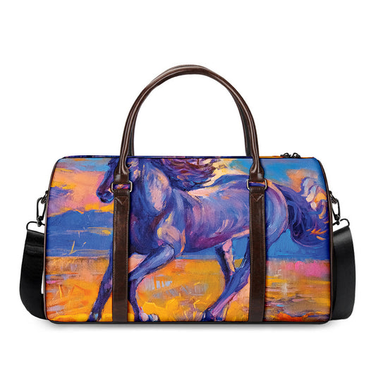 Sunset Horse Painting Print Duffle Bag