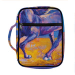 Sunset Horse Painting Print Front Pocket Bible Bag