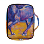 Sunset Horse Painting Print Front Pocket Bible Bag
