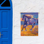 Sunset Horse Painting Print Garden Flag