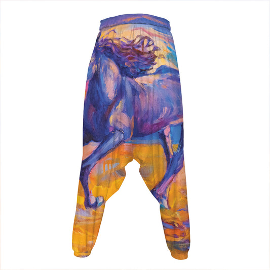 Sunset Horse Painting Print Hammer Pants