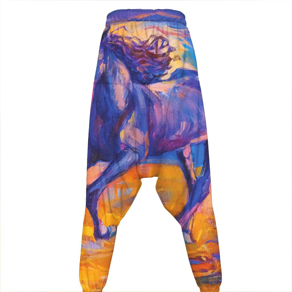 Sunset Horse Painting Print Hammer Pants