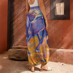 Sunset Horse Painting Print Harem Pants