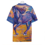 Sunset Horse Painting Print Hawaiian Shirt