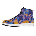 Sunset Horse Painting Print High Top Leather Sneakers