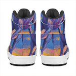 Sunset Horse Painting Print High Top Leather Sneakers