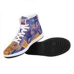 Sunset Horse Painting Print High Top Leather Sneakers