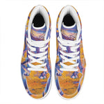 Sunset Horse Painting Print High Top Leather Sneakers