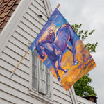 Sunset Horse Painting Print House Flag