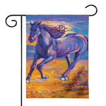 Sunset Horse Painting Print House Flag