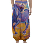 Sunset Horse Painting Print Lantern Pants