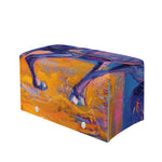 Sunset Horse Painting Print Leather Tissue Box Cover