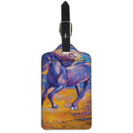 Sunset Horse Painting Print Luggage Tag