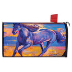 Sunset Horse Painting Print Mailbox Cover