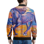 Sunset Horse Painting Print Men's Bomber Jacket