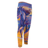 Sunset Horse Painting Print Men's Compression Pants