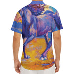 Sunset Horse Painting Print Men's Deep V-Neck Shirt