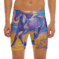 Sunset Horse Painting Print Men's Long Boxer Briefs