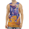 Sunset Horse Painting Print Men's Muscle Tank Top