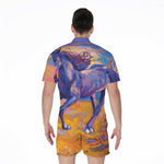 Sunset Horse Painting Print Men's Rompers