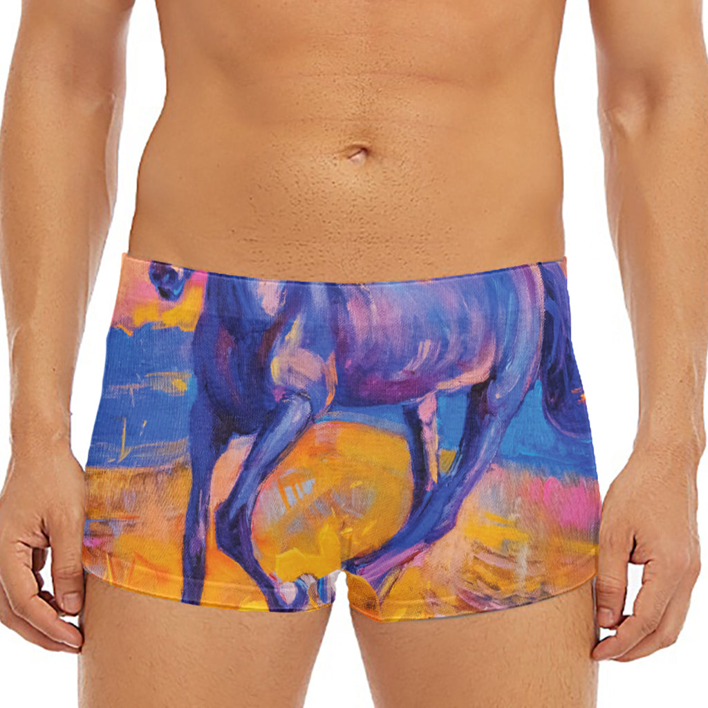 Sunset Horse Painting Print Men's Short Boxer Briefs