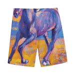 Sunset Horse Painting Print Men's Sports Shorts