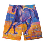 Sunset Horse Painting Print Men's Swim Trunks