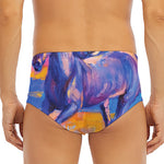Sunset Horse Painting Print Men's Triangle Swim Briefs