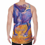 Sunset Horse Painting Print Men's Velvet Tank Top
