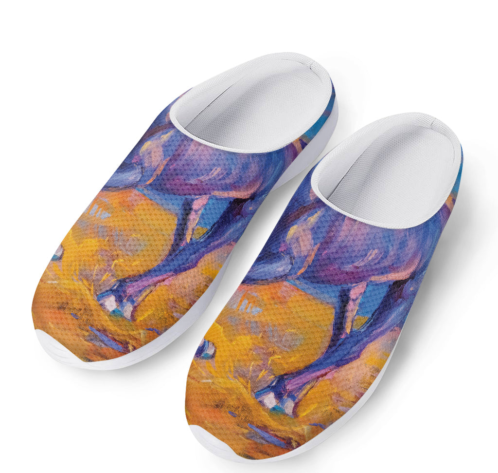 Sunset Horse Painting Print Mesh Casual Shoes