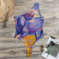 Sunset Horse Painting Print One Shoulder Bodysuit