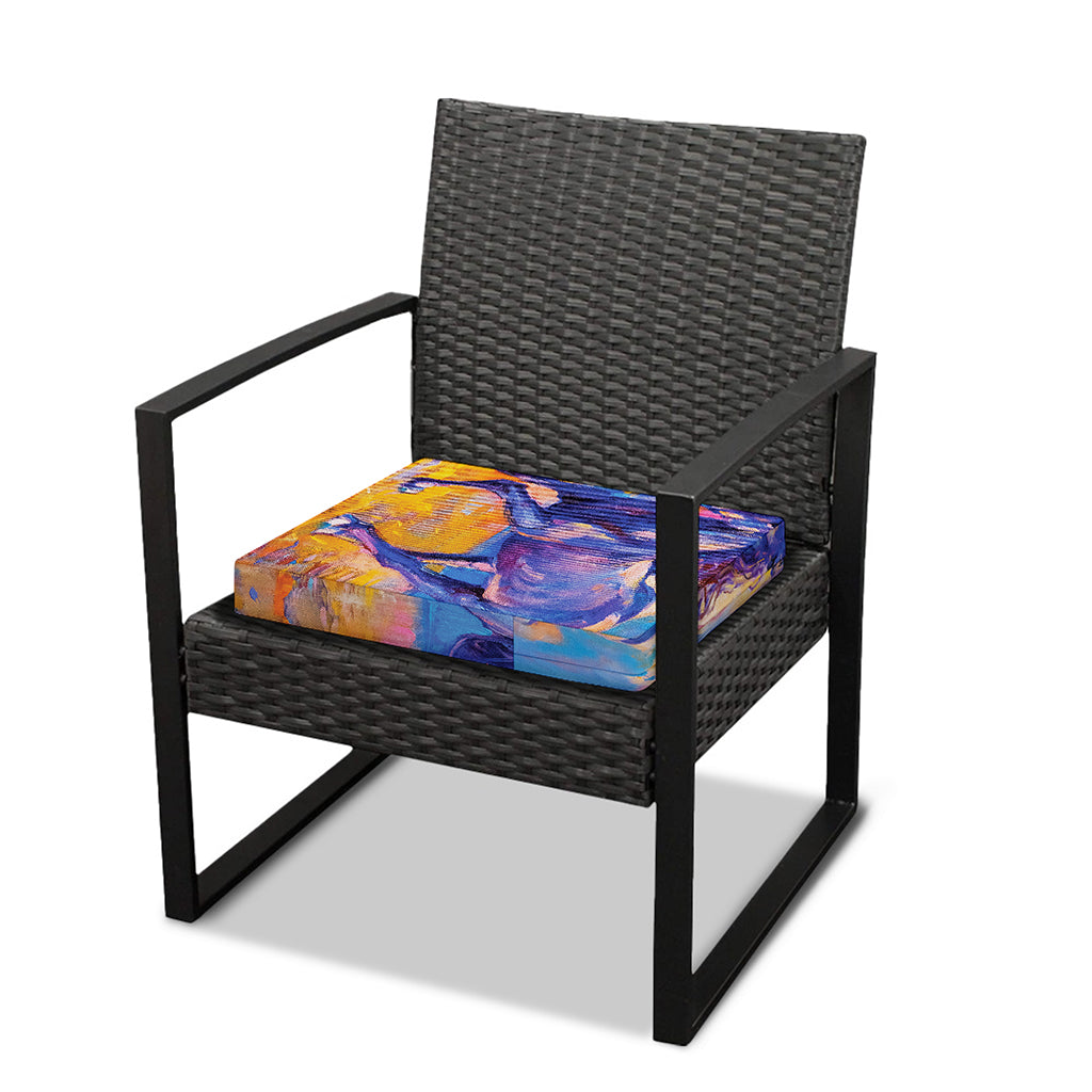 Sunset Horse Painting Print Outdoor Seat Cushion Cover