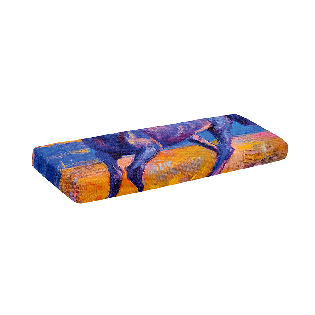 Sunset Horse Painting Print Piano Keyboard Cover