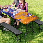 Sunset Horse Painting Print Picnic Table Cover