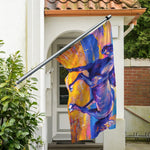 Sunset Horse Painting Print Polyester Flag